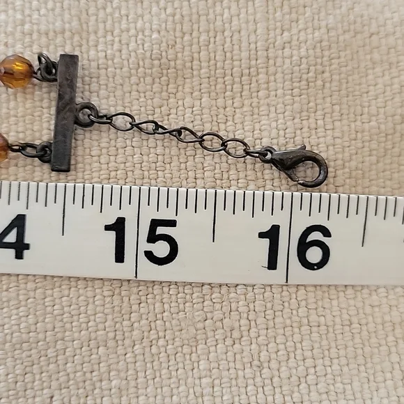 Multi gem pierced earrings and choker set - Picture 8 of 10